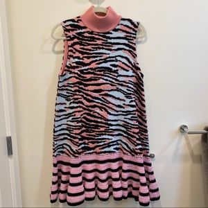 NWOT Kenzo x H&M zebra print sleeveless dress